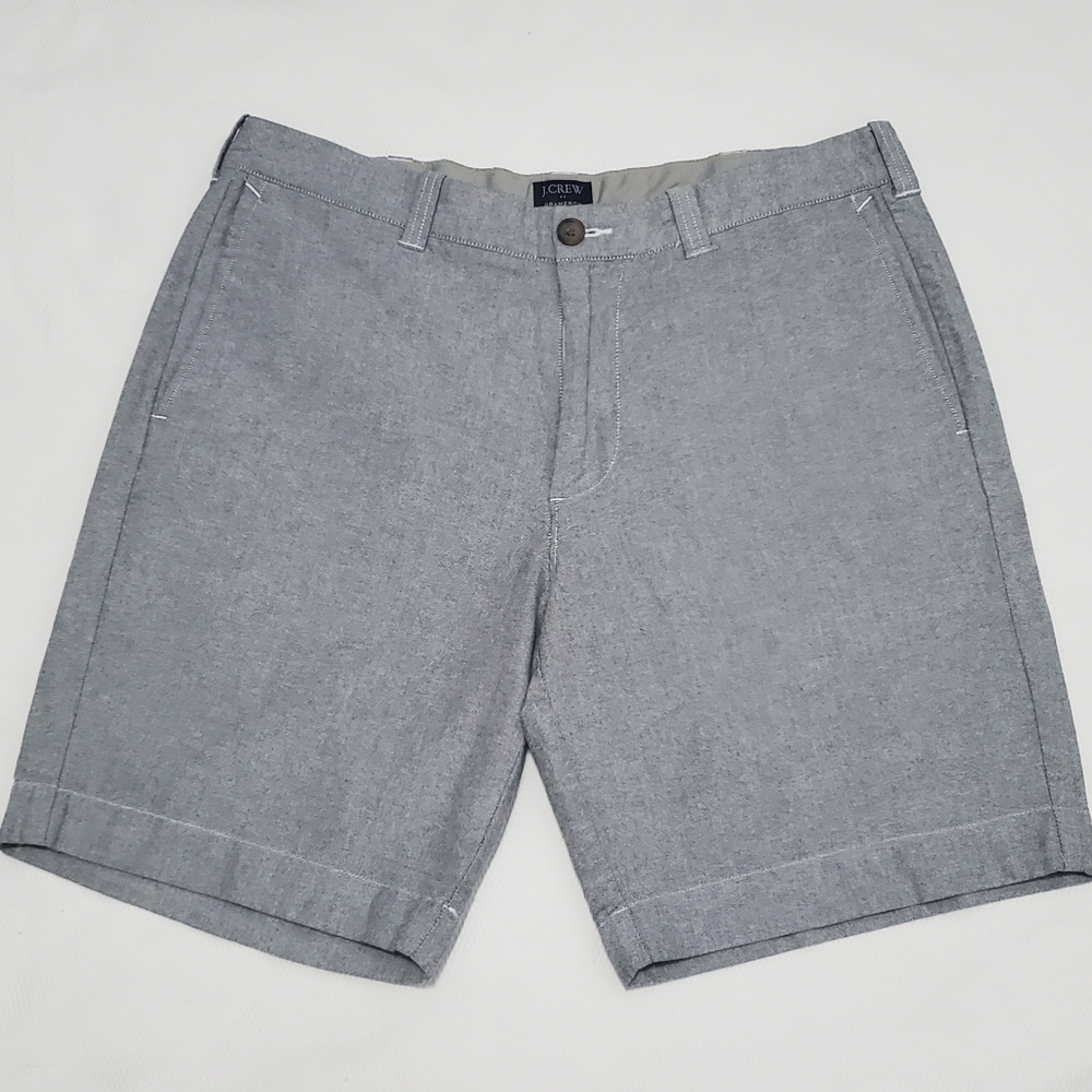 J. Crew Gramercy Gray Cotton Shorts 33 Waist